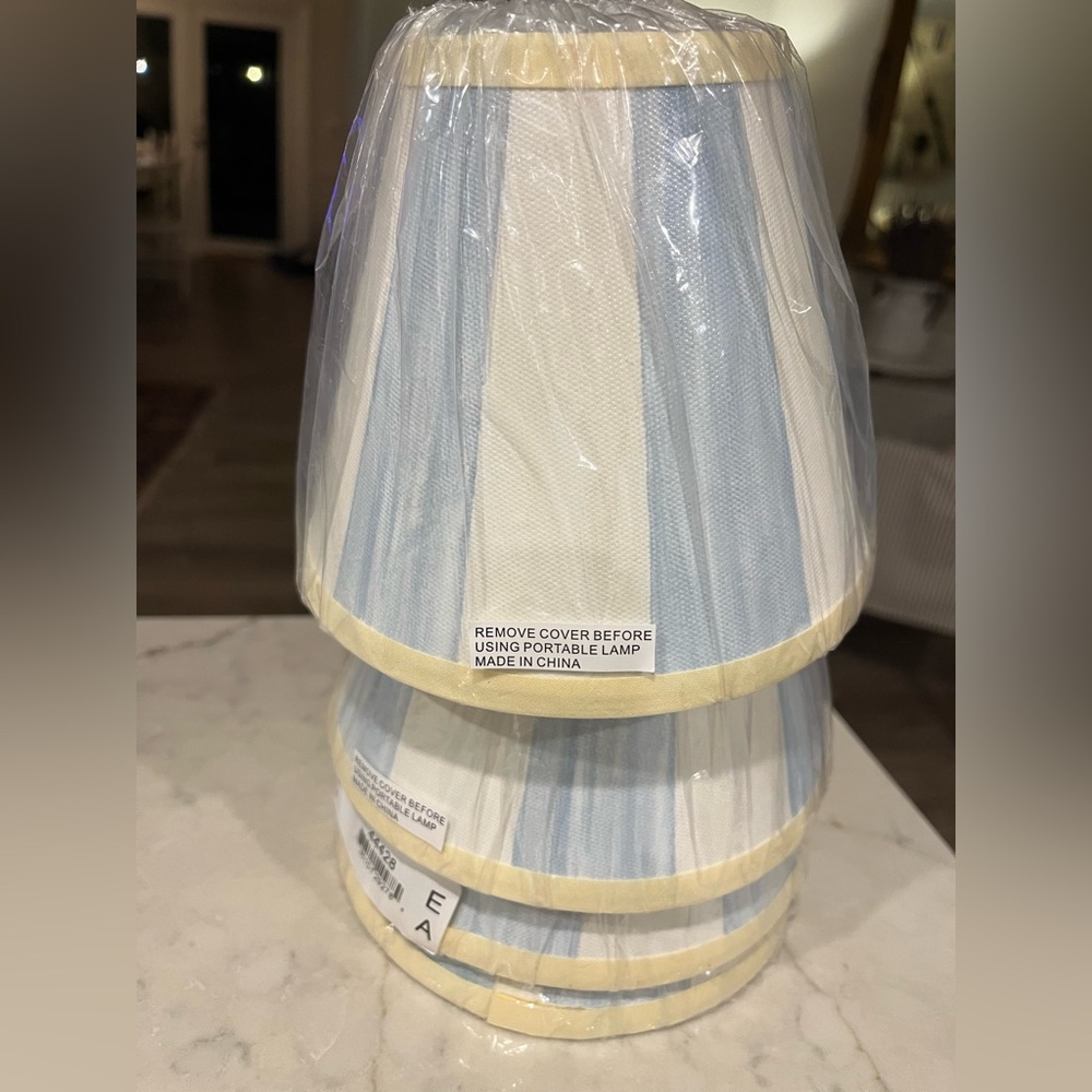 Light Blue Lamp Shades Set of 4